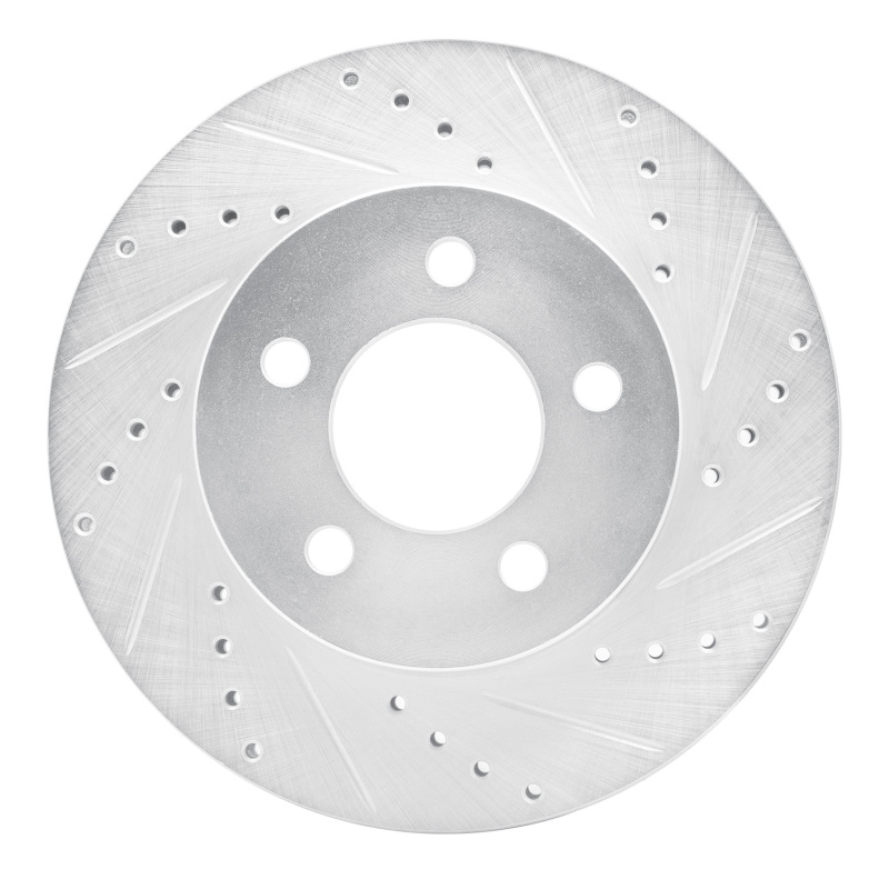 Picture of R1 02-07 Jeep Liberty Front Right Drilled & Slotted Silver Brake Rotor
