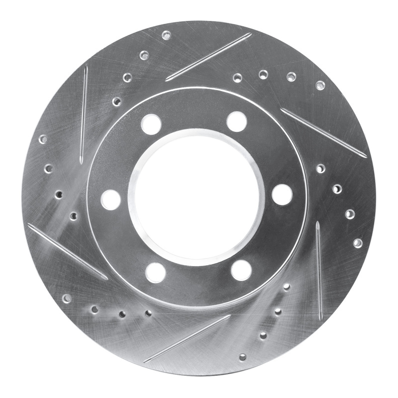 Picture of R1 71-91 Chevrolet V10 & V1500 Suburban Front Left Drilled & Slotted Silver Brake Rotor