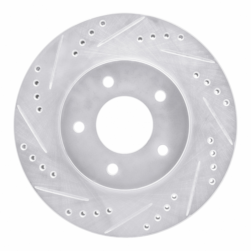 Picture of R1 94-01 Buick Regal Front Left Drilled & Slotted Silver Brake Rotor