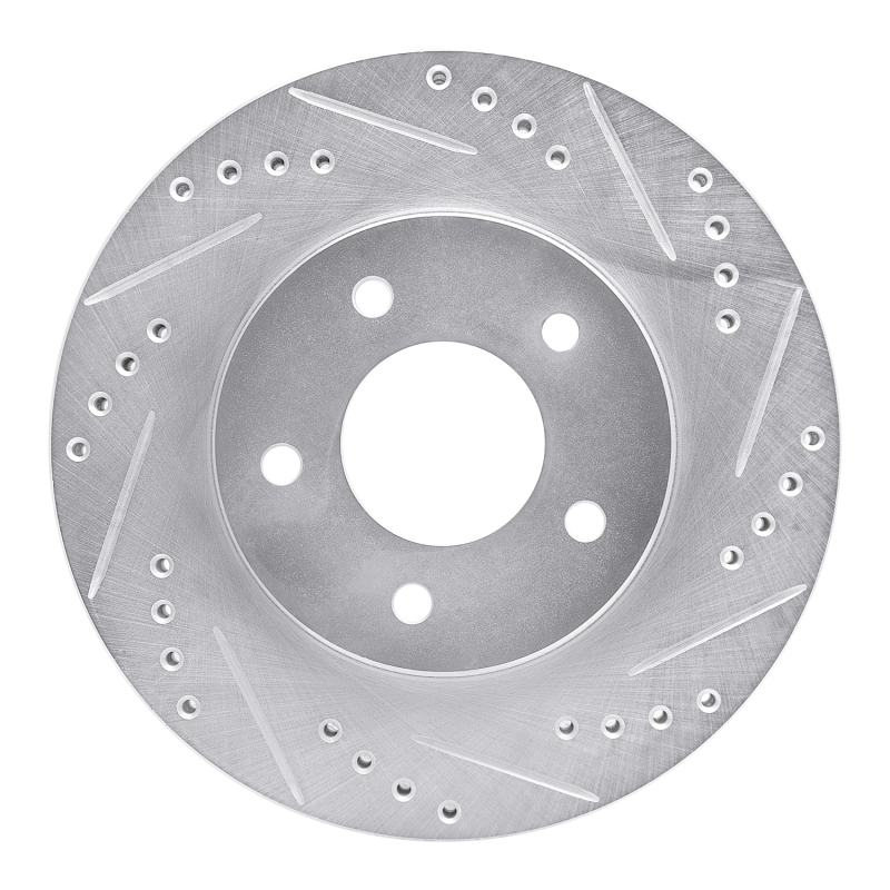 Picture of R1 94-01 Buick Regal Front Right Drilled & Slotted Silver Brake Rotor