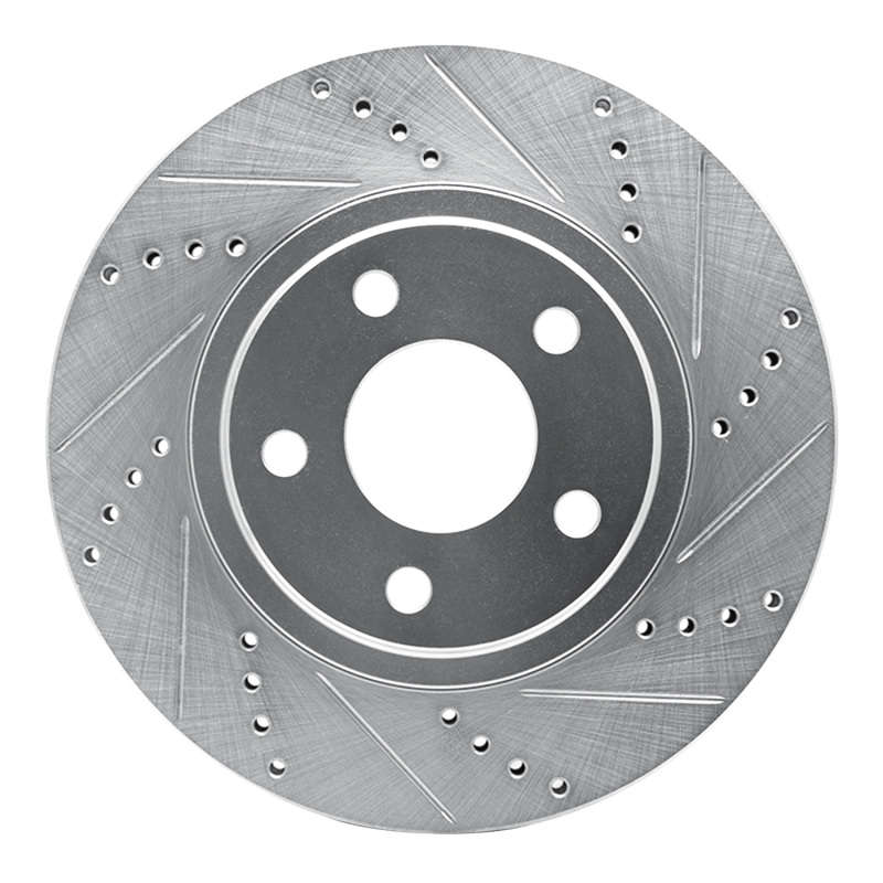 Picture of R1 97-05 Buick Riviera Front Right Drilled & Slotted Silver Brake Rotor