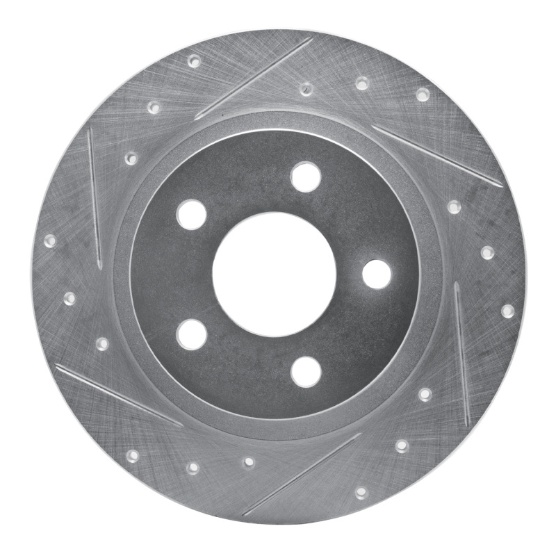 Picture of R1 98-05 Buick Park Avenue Rear Left Drilled & Slotted Silver Brake Rotor