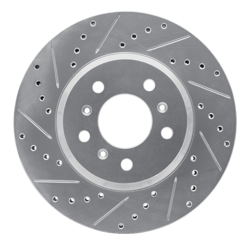 Picture of R1 06-16 Buick Lucerne Front Left Drilled & Slotted Silver Brake Rotor
