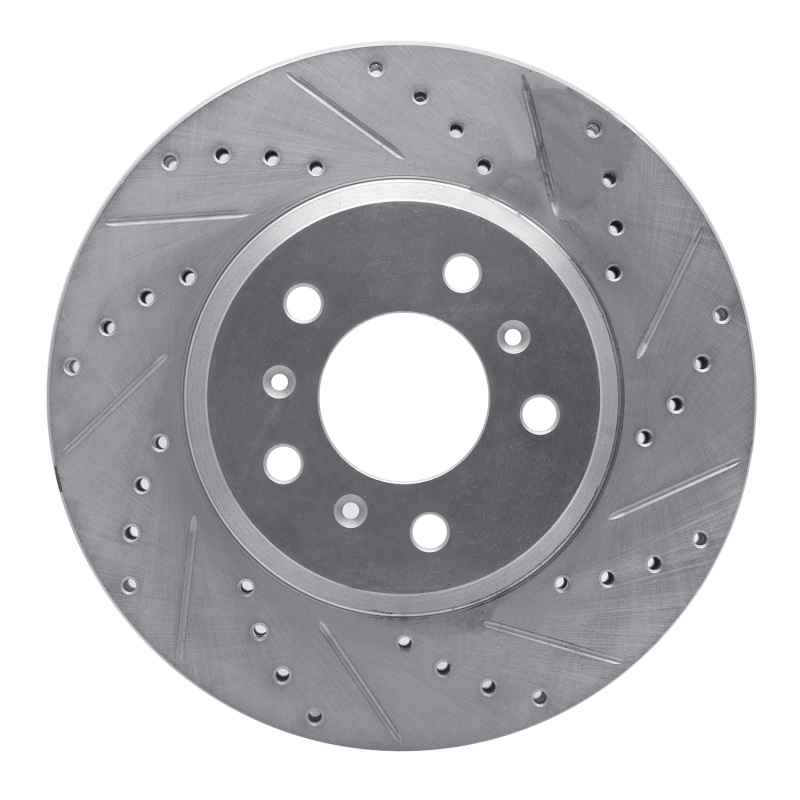 Picture of R1 06-16 Buick Lucerne Front Right Drilled & Slotted Silver Brake Rotor