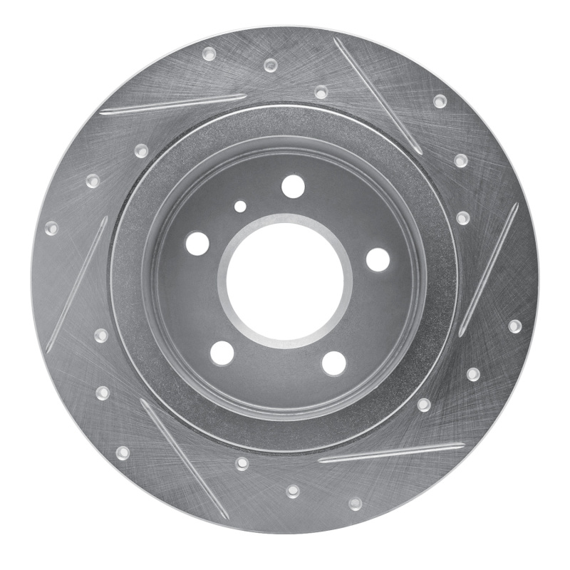 Picture of R1 06-11 Buick Lucerne Rear Left Drilled & Slotted Silver Brake Rotor