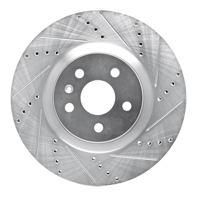 Picture of R1 09-17 Buick Regal Front Right Drilled & Slotted Silver Brake Rotor