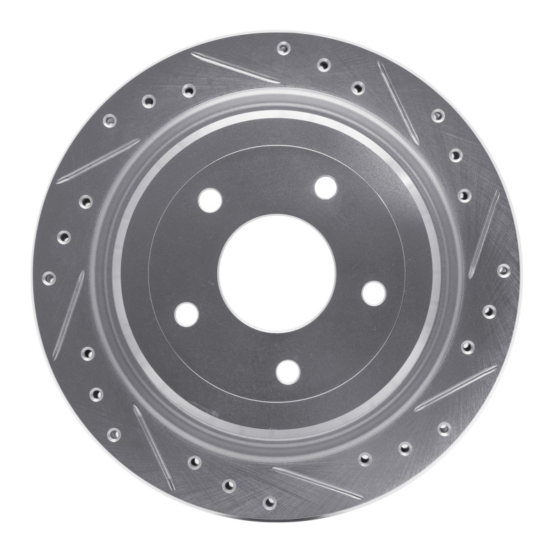 Picture of R1 97-13 Cadillac XLR Rear Right Drilled & Slotted Silver Brake Rotor