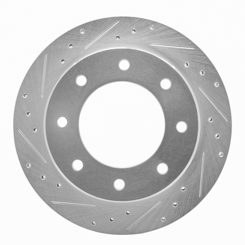 Picture of R1 00-11 Cadillac DTS Rear Left Drilled & Slotted Silver Brake Rotor