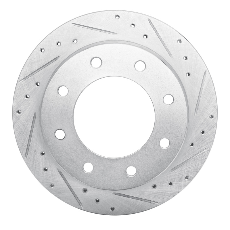 Picture of R1 00-11 Cadillac DTS Rear Right Drilled & Slotted Silver Brake Rotor