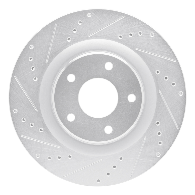 Picture of R1 05-13 Cadillac XLR Front Left Drilled & Slotted Silver Brake Rotor