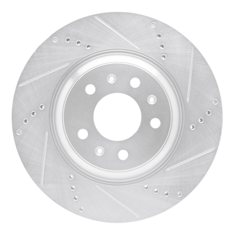 Picture of R1 04-08 Cadillac CTS Front Right Drilled & Slotted Silver Brake Rotor