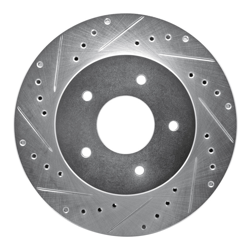 Picture of R1 63-82 Chevrolet Corvette Front Left Drilled & Slotted Silver Brake Rotor