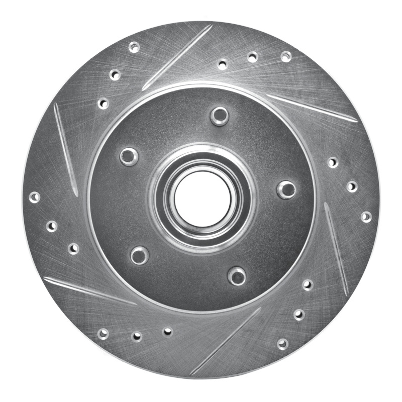 Picture of R1 79-81 Buick Century Front Left Drilled & Slotted Silver Brake Rotor