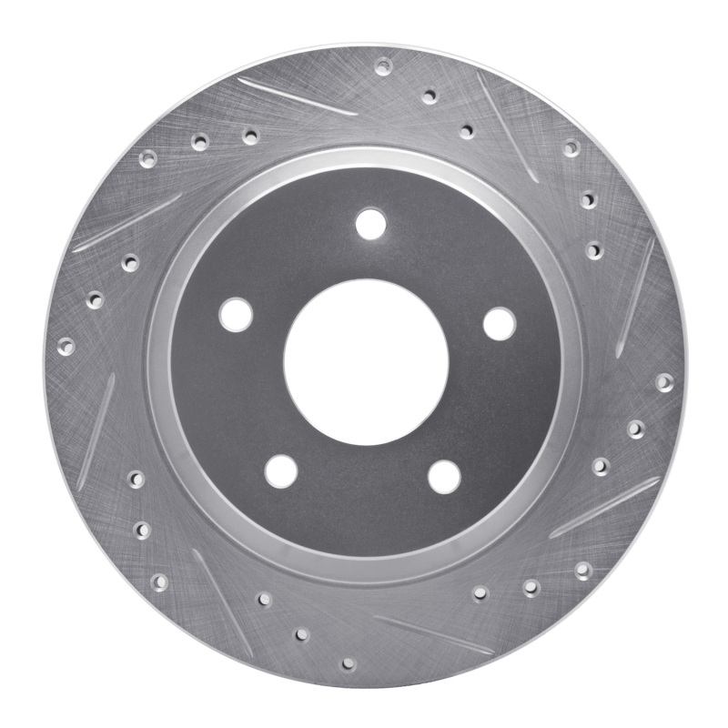Picture of R1 84-87 Chevrolet Corvette Front Right Drilled & Slotted Silver Brake Rotor