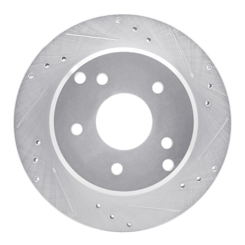 Picture of R1 84-87 Chevrolet Corvette Rear Right Drilled & Slotted Silver Brake Rotor