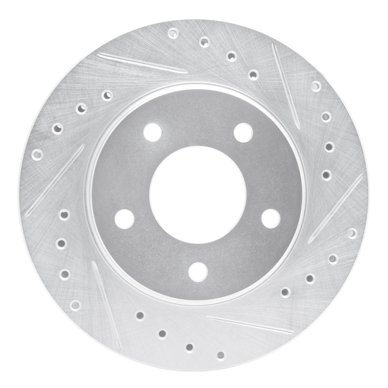 Picture of R1 88-96 Buick Regal Front Right Drilled & Slotted Silver Brake Rotor