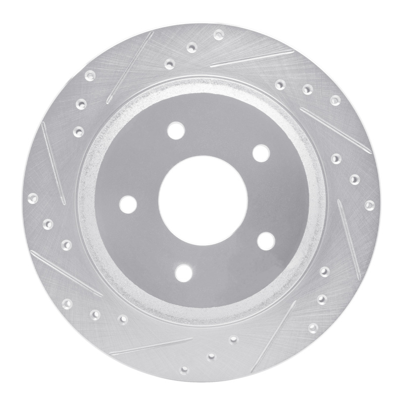 Picture of R1 88-94 Chevrolet Corvette Front Left Drilled & Slotted Silver Brake Rotor
