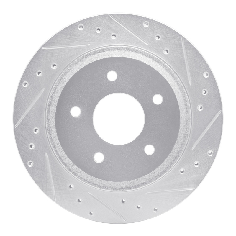 Picture of R1 88-94 Chevrolet Corvette Front Right Drilled & Slotted Silver Brake Rotor