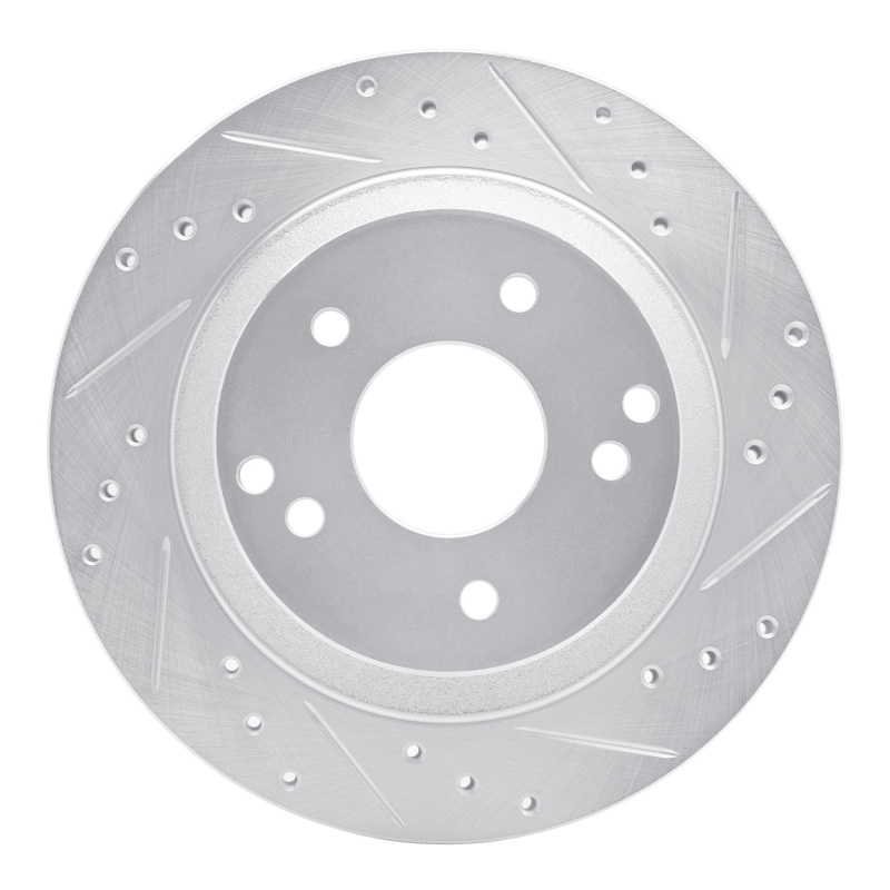 Picture of R1 88-96 Chevrolet Corvette Rear Right Drilled & Slotted Silver Brake Rotor