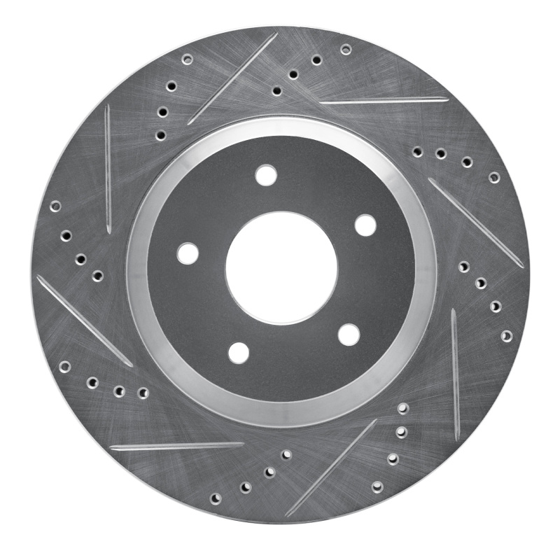 Picture of R1 88-96 Chevrolet Corvette Right Front Drilled & Slotted Silver Brake Rotor