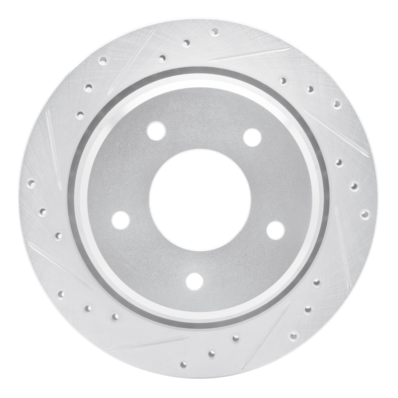 Picture of R1 94-96 Chevrolet Caprice Rear Left Drilled & Slotted Silver Brake Rotor