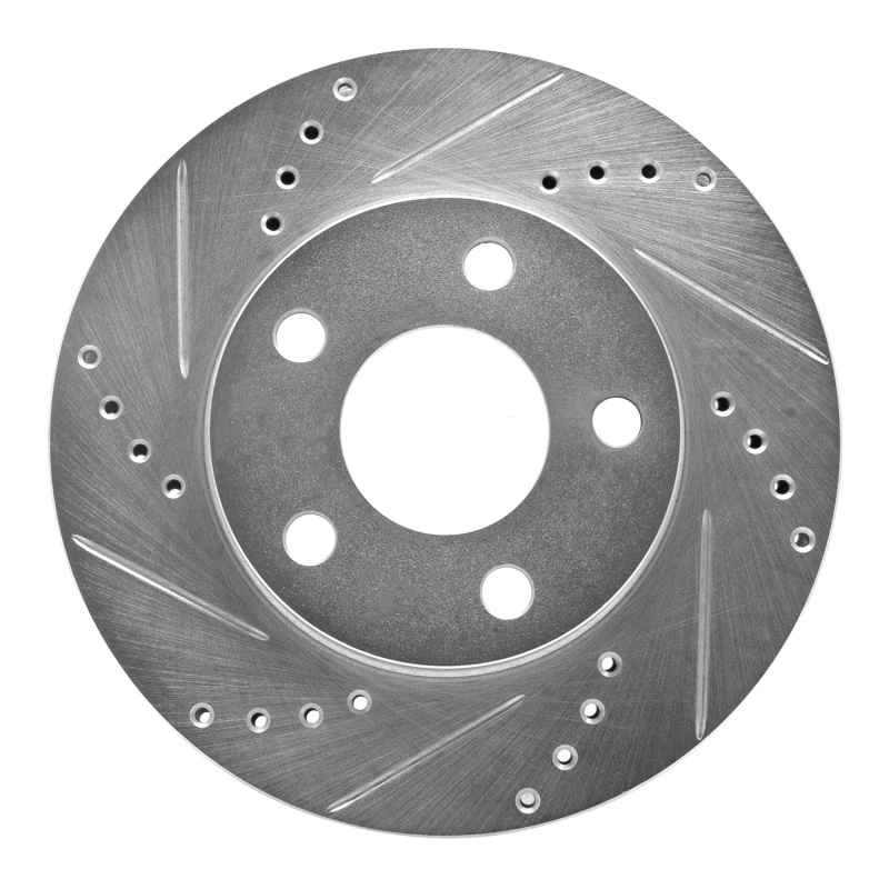Picture of R1 97-05 Chevrolet Malibu Front Left Drilled & Slotted Silver Brake Rotor