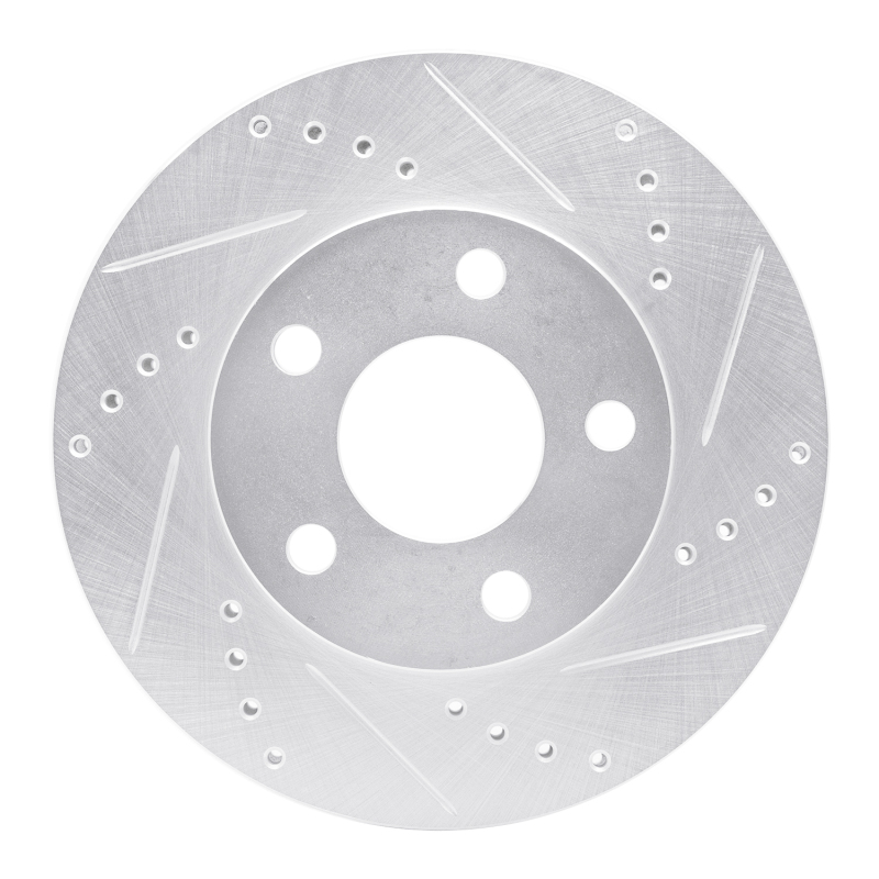 Picture of R1 97-05 Chevrolet Classic Front Right Drilled & Slotted Silver Brake Rotor