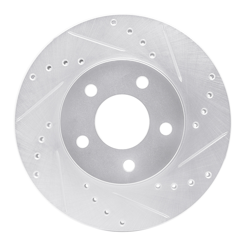 Picture of R1 04-08 Chevrolet Malibu Front Right Drilled & Slotted Silver Brake Rotor
