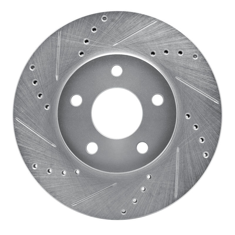 Picture of R1 06-11 Chevrolet HHR Front Left Drilled & Slotted Silver Brake Rotor