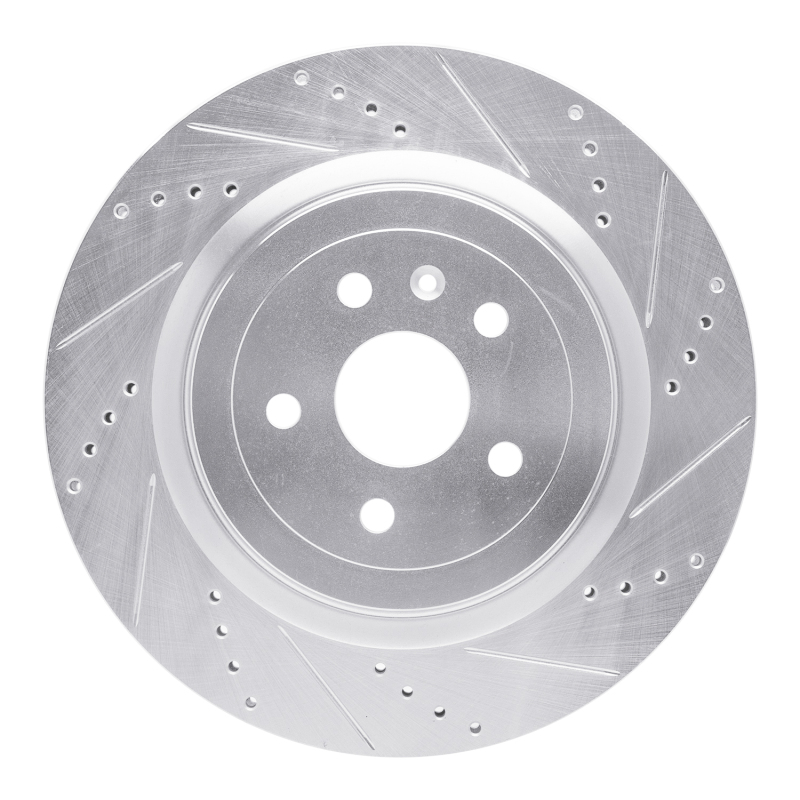 Picture of R1 09-24 Cadillac CTS Rear Right Drilled & Slotted Silver Brake Rotor