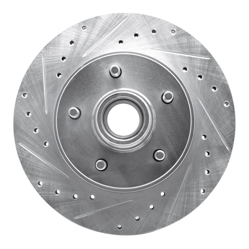Picture of R1 77-95 Buick Riviera Front Left Drilled & Slotted Silver Brake Rotor