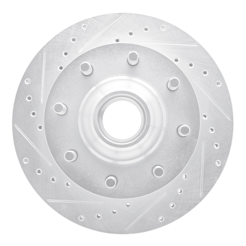 Picture of R1 71-95 Chevrolet C20 Suburban Front Left Drilled & Slotted Silver Brake Rotor
