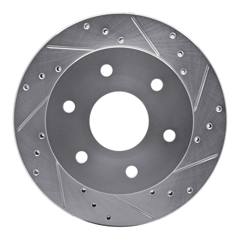 Picture of R1 88-91 Chevrolet K1500 Front Right Drilled & Slotted Silver Brake Rotor