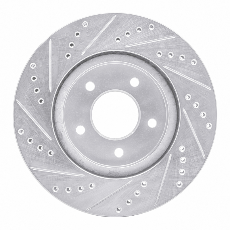 Picture of R1 02-07 Chevrolet Equinox Front Right Drilled & Slotted Silver Brake Rotor