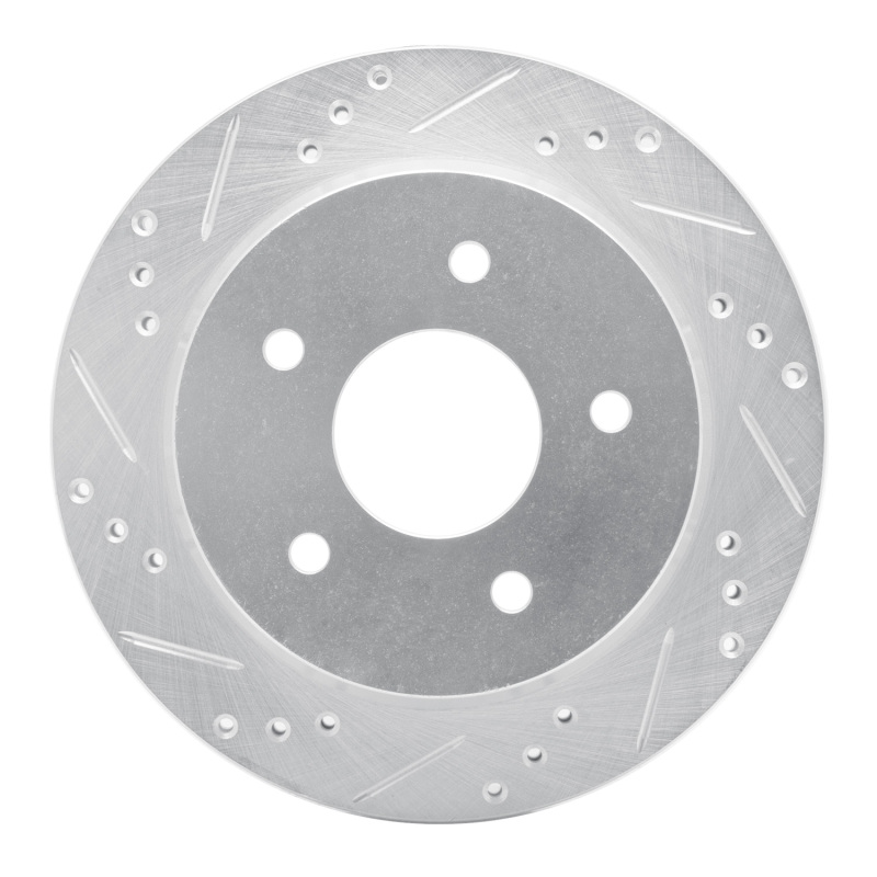 Picture of R1 97-05 Chevrolet S10 Rear Left Drilled & Slotted Silver Brake Rotor