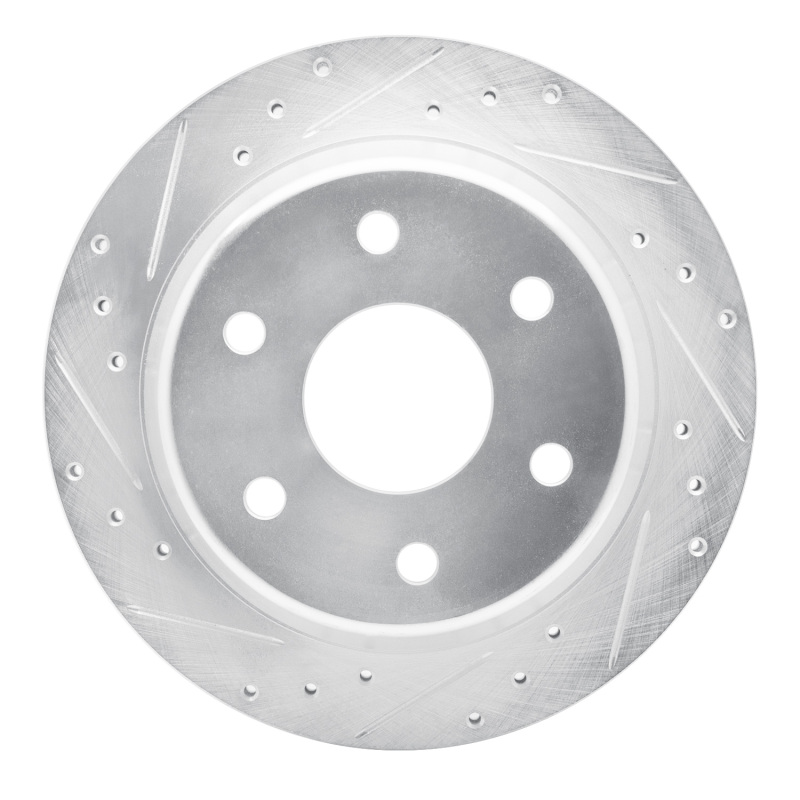 Picture of R1 99-07 Chevrolet AVALANCHE 1500 Rear Left Drilled & Slotted Silver Brake Rotor