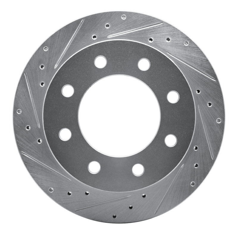 Picture of R1 99-25 Chevrolet Suburban 2500 Rear Left Drilled & Slotted Silver Brake Rotor