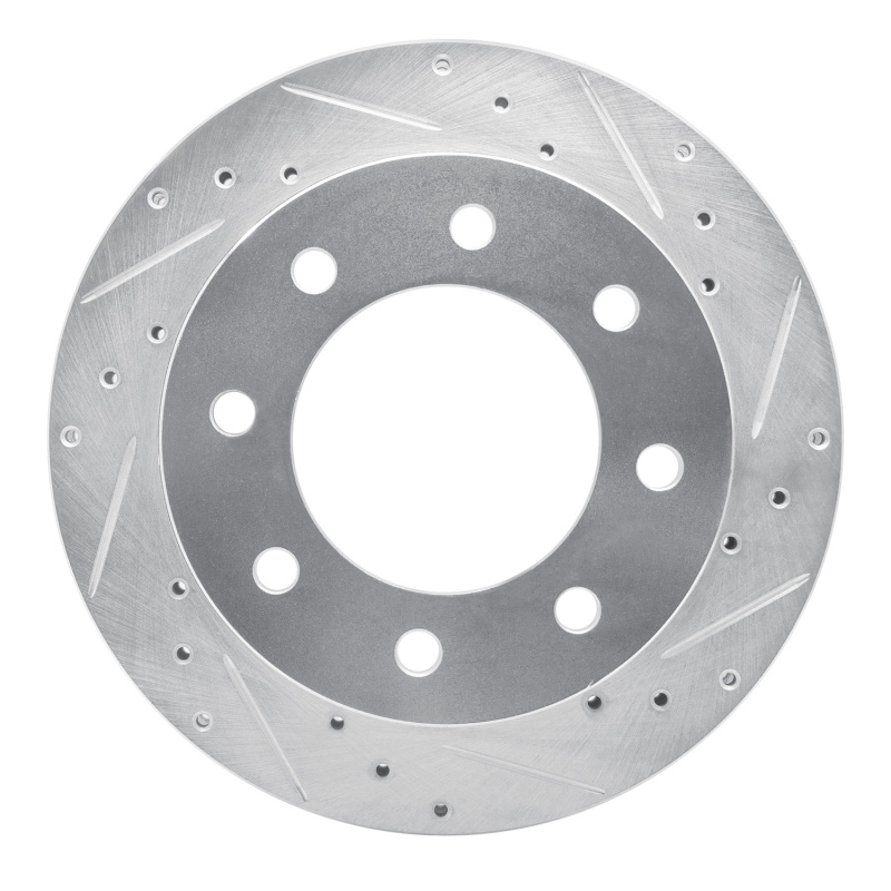Picture of R1 99-25 Chevrolet Express 3500 Rear Right Drilled & Slotted Silver Brake Rotor