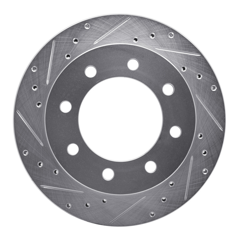 Picture of R1 99-20 Chevrolet Express 3500 Rear Left Drilled & Slotted Silver Brake Rotor