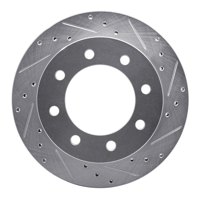 Picture of R1 99-20 Chevy Silverado 2500 HD/2500 HD Classic Rear Right Drilled & Slotted Silver Brake Rotor