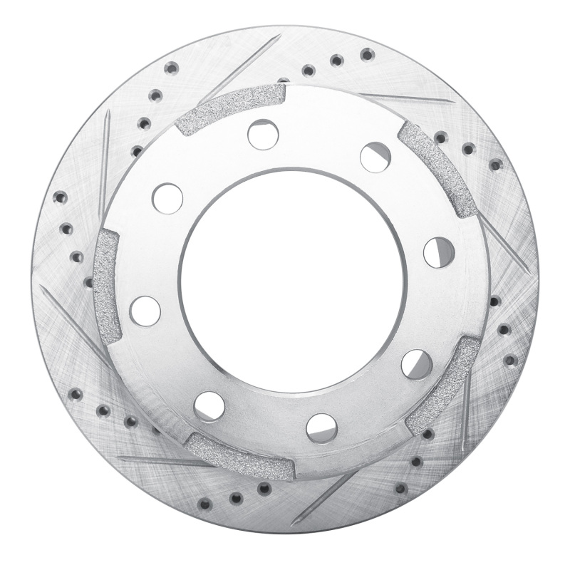 Picture of R1 01-10 Chevrolet Express 3500 Rear Left Drilled & Slotted Silver Brake Rotor