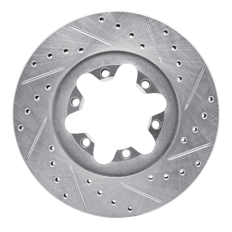 Picture of R1 04-08 Chevrolet Colorado Front Right Drilled & Slotted Silver Brake Rotor