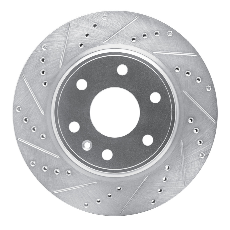 Picture of R1 07-17 Buick Enclave Front Left Drilled & Slotted Silver Brake Rotor