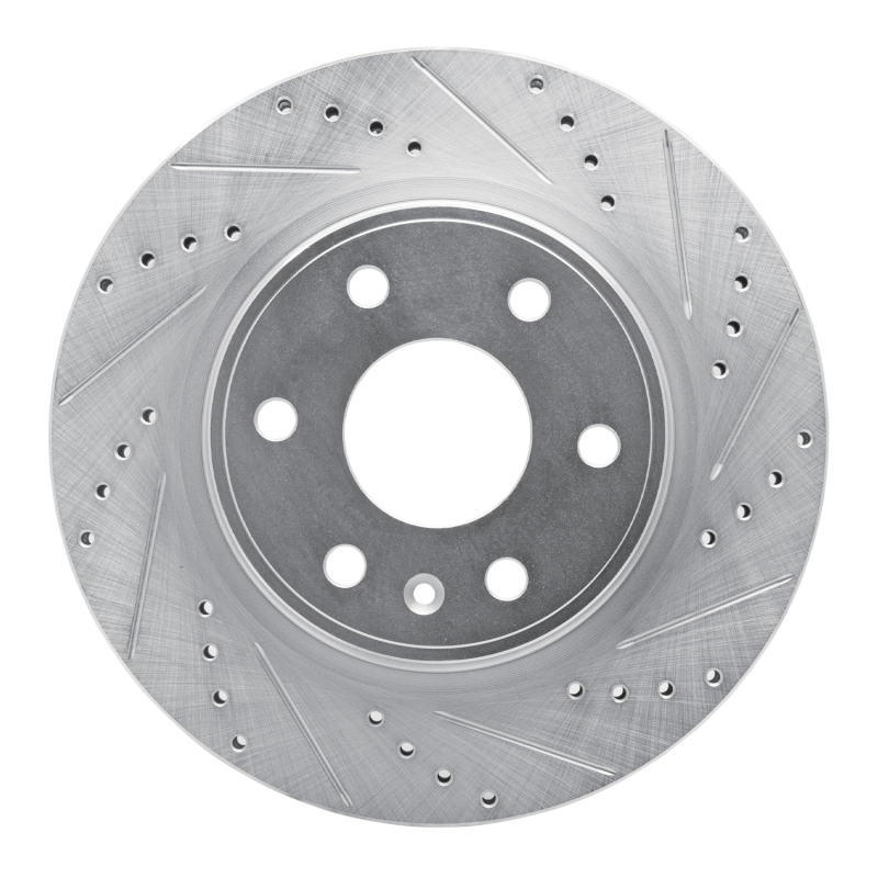 Picture of R1 07-17 Buick Enclave Front Right Drilled & Slotted Silver Brake Rotor