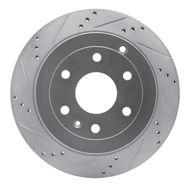 Picture of R1 07-17 Buick Enclave Rear Left Drilled & Slotted Silver Brake Rotor