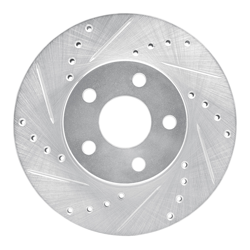 Picture of R1 90-05 Buick Skylark Front Left Drilled & Slotted Silver Brake Rotor
