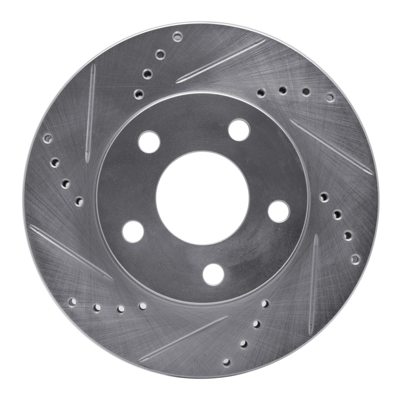 Picture of R1 97-05 Buick Regal Front Left Drilled & Slotted Silver Brake Rotor