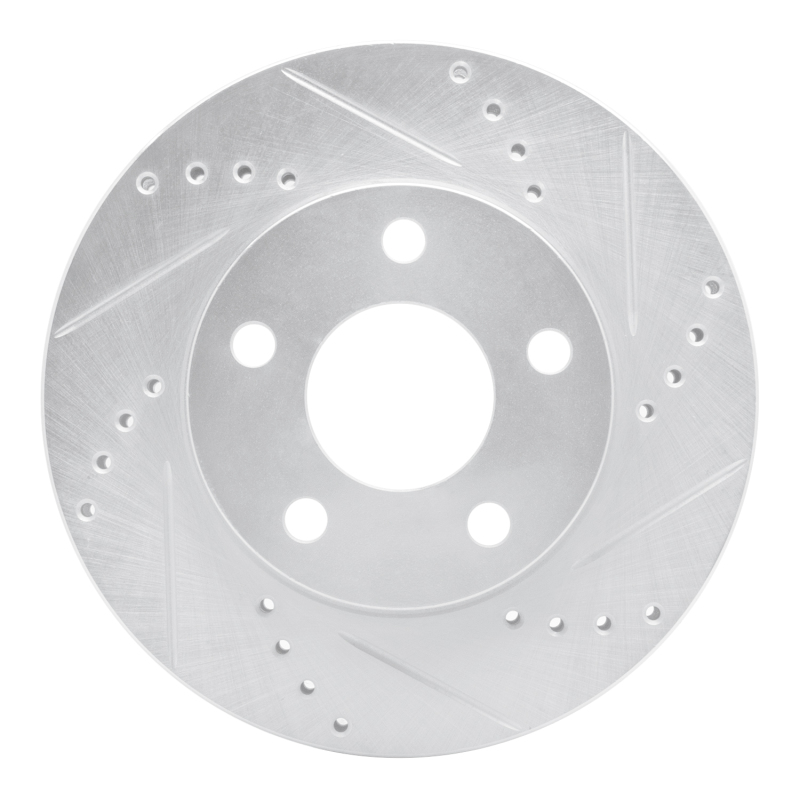Picture of R1 97-05 Buick Century Front Right Drilled & Slotted Silver Brake Rotor