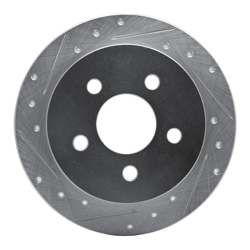 Picture of R1 97-05 Buick Century Rear Left Drilled & Slotted Silver Brake Rotor