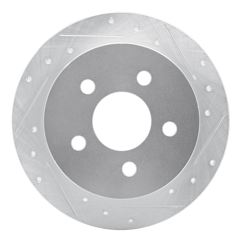 Picture of R1 97-05 Buick Regal Rear Right Drilled & Slotted Silver Brake Rotor